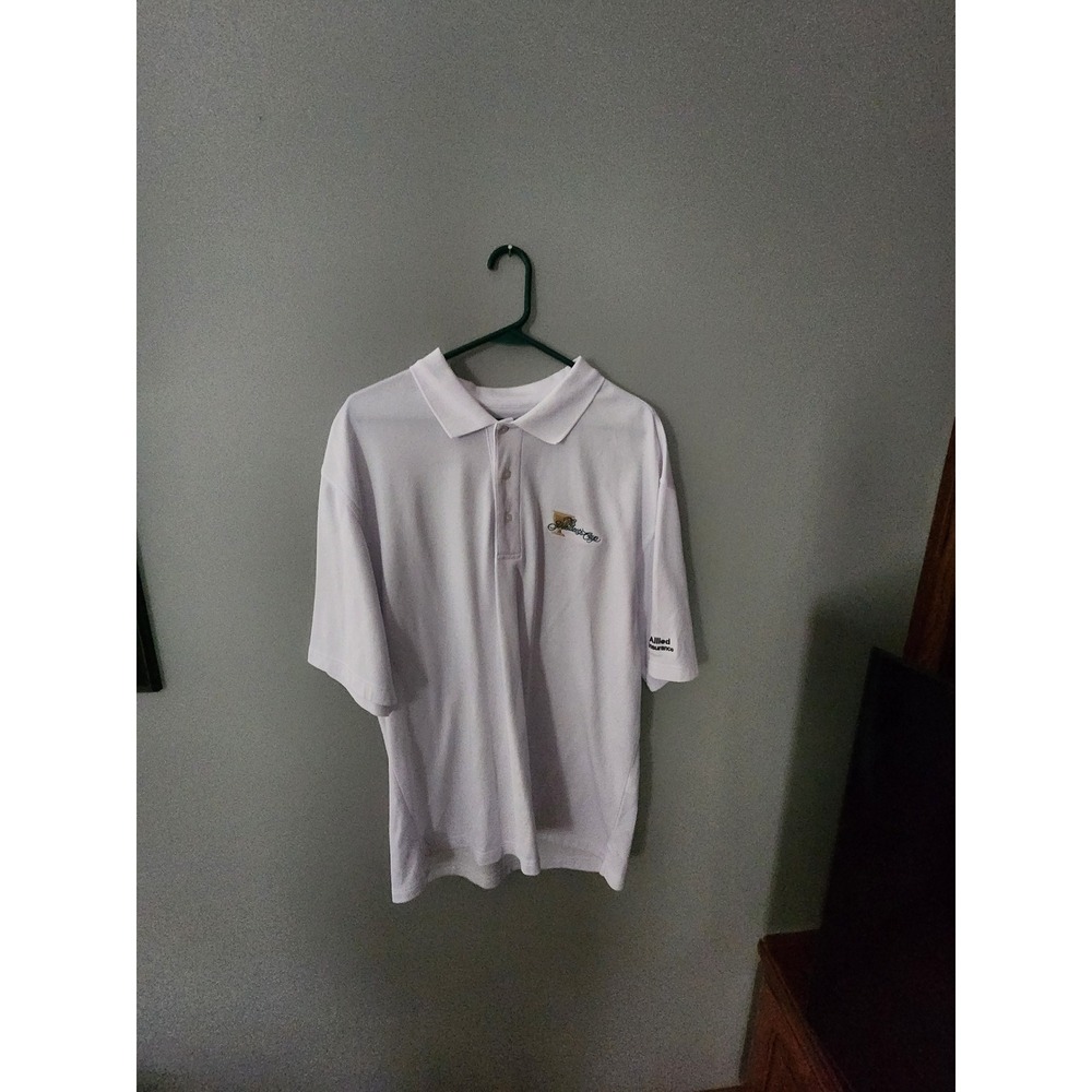 Oxford Golf Earth Tech Super Dry White Presidents Cup Polo Shirt Mens XL